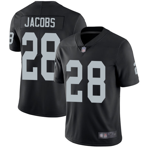 Men Oakland Raiders Limited Black Josh Jacobs Home Jersey NFL Football #28 Vapor Untouchable Jersey->nfl t-shirts->Sports Accessory